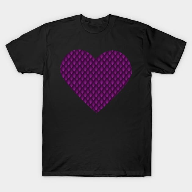 Purple Dragon Scales T-Shirt by Teamtsunami6